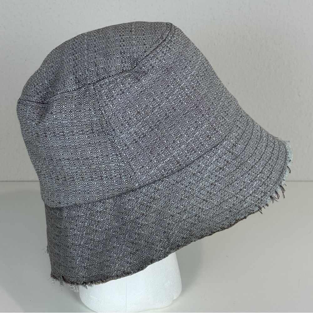Nordstrom Woven Grey Bucket Hat OS